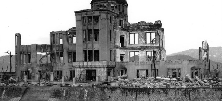 A bombed out building in Hiroshima.