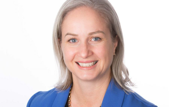 A headshot of a blonde woman.