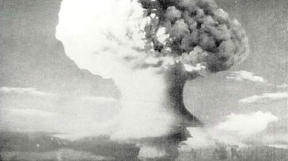 A nuclear weapon mushroom cloud.