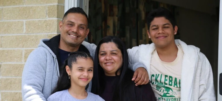 Former Venezuelan refugees in Levin - LtR Wisthon Valeria Nelvet Anthony