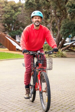 Man cycling as part of the Red Cross Journey Challenge