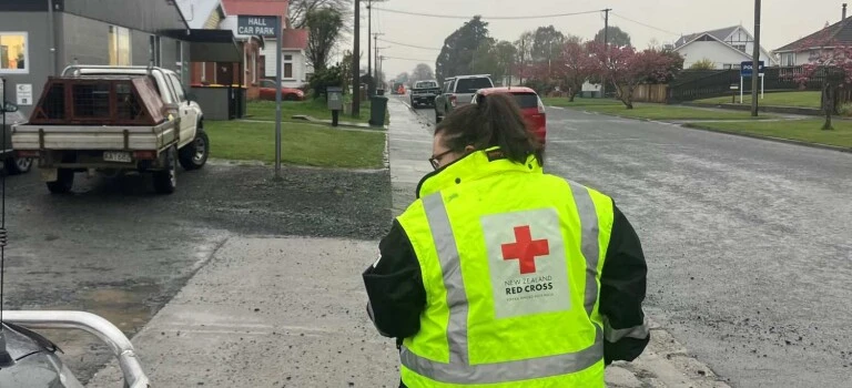 Team member Sarita Love on the job in Milton Dunedin floods October 2024