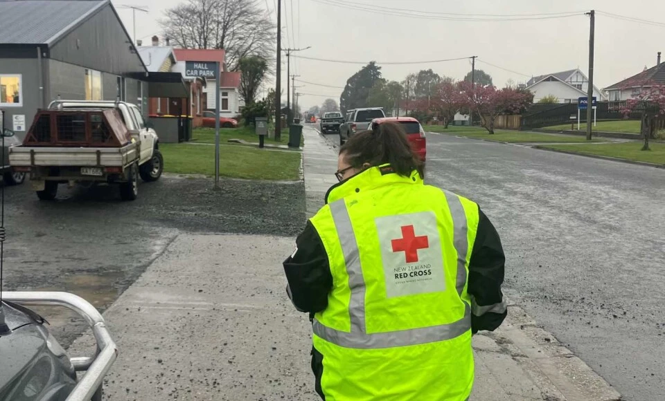 Team member Sarita Love on the job in Milton Dunedin floods October 2024