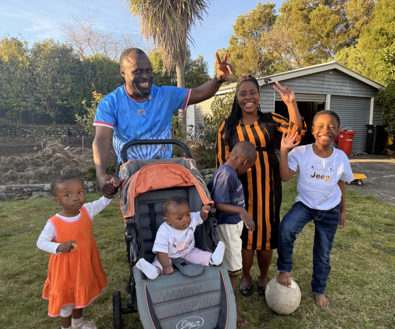 Elie Balyamhamwabo Zagabe his wife Irene and their children - Primo (8), Bertin (5), Benita (2) and Nadine (6 months)