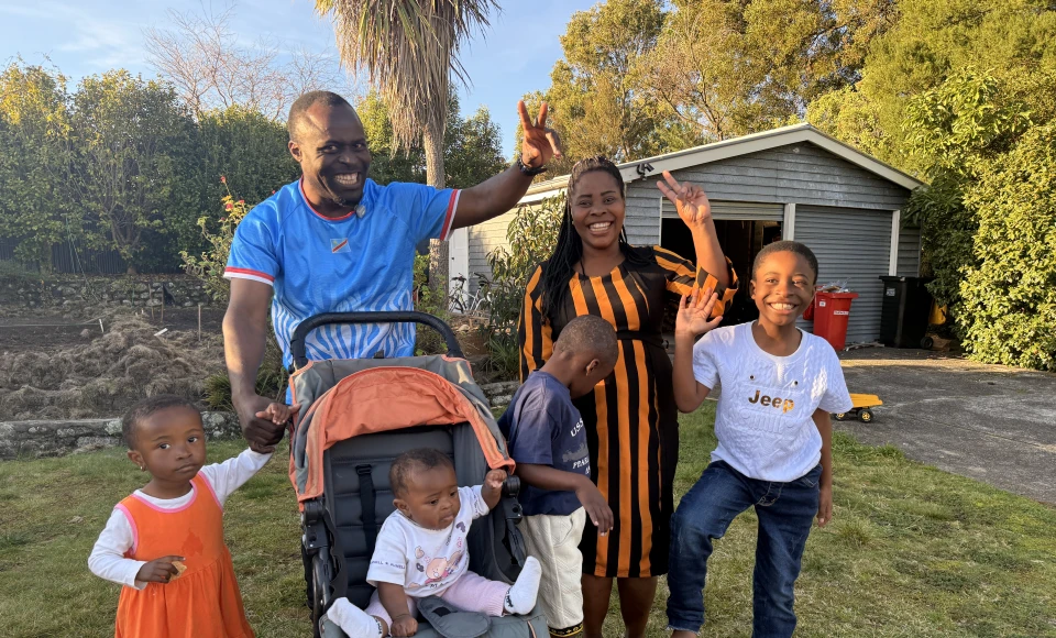 Elie Balyamhamwabo Zagabe his wife Irene and their children - Primo (8), Bertin (5), Benita (2) and Nadine (6 months)
