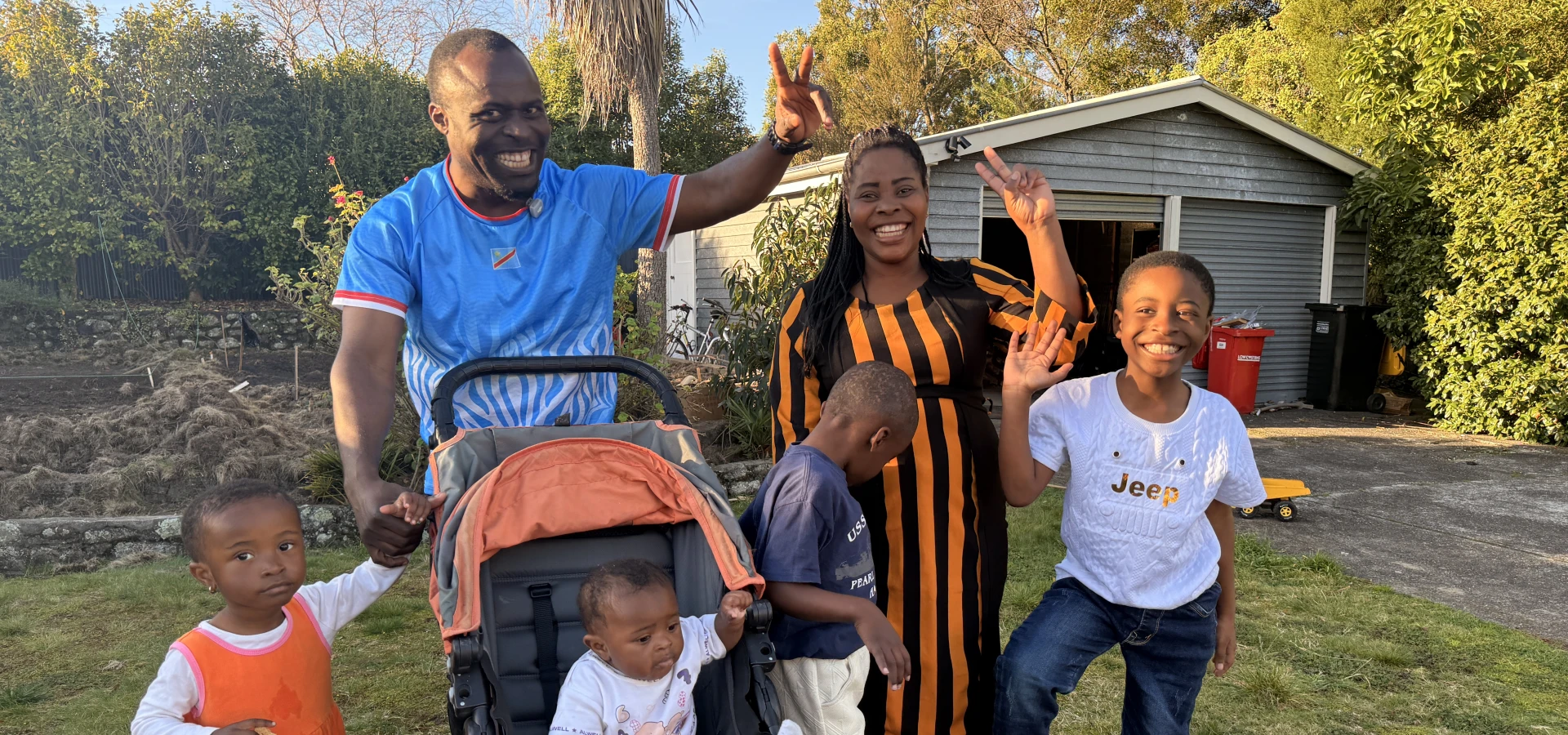 Elie Balyamhamwabo Zagabe his wife Irene and their children - Primo (8), Bertin (5), Benita (2) and Nadine (6 months)