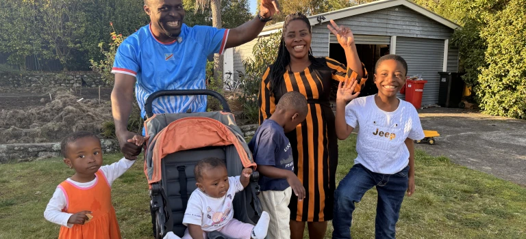 Elie Balyamhamwabo Zagabe his wife Irene and their children - Primo (8), Bertin (5), Benita (2) and Nadine (6 months)