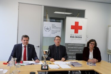Three judges in the mock court