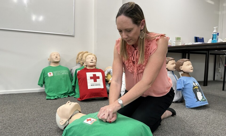 Jaimee Astle conducts first aid training