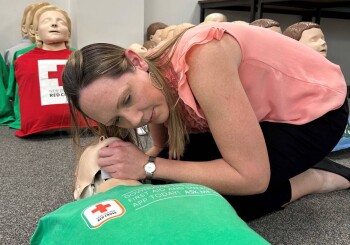 Jaimee, in her first aid training