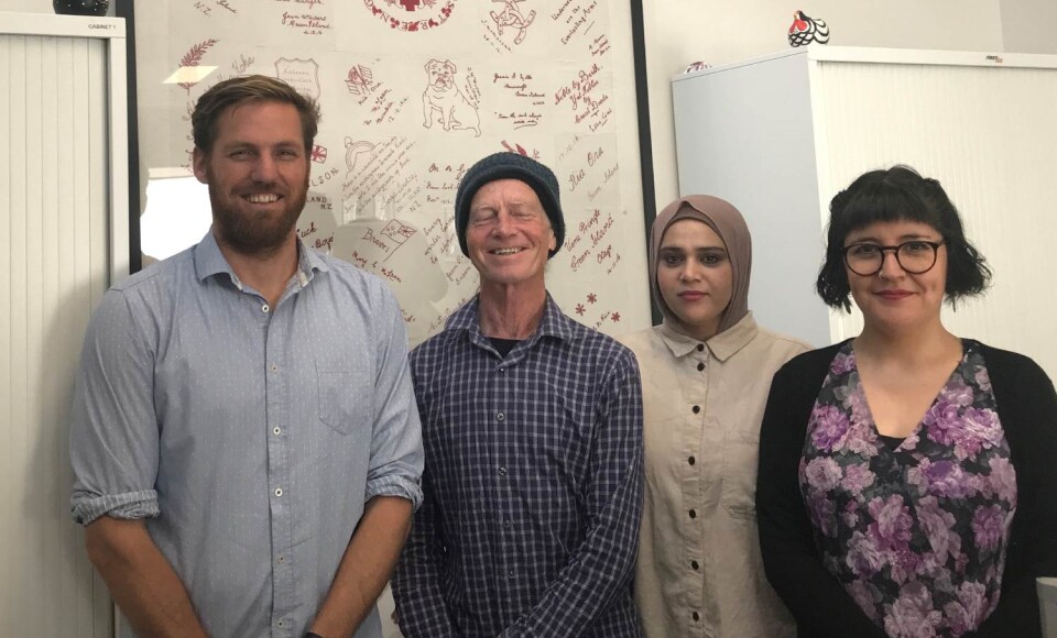 Jarrah Cooke, Director of Migration Employment and some of the P2E team in Dunedin March 2023