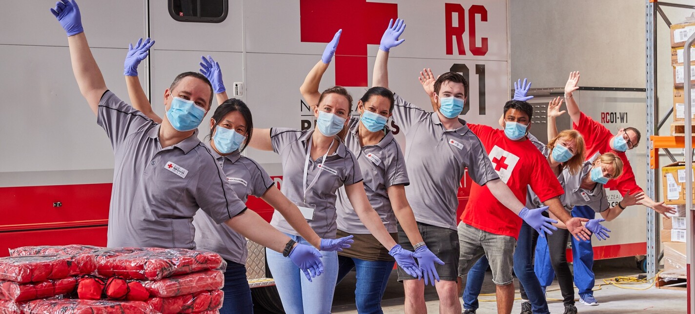 New Zealand Red Cross members