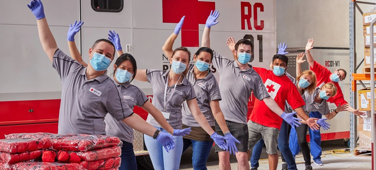 New Zealand Red Cross members