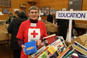 Book sale organiser Jill Spicer