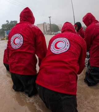 Red Crescent rescue support in Libya